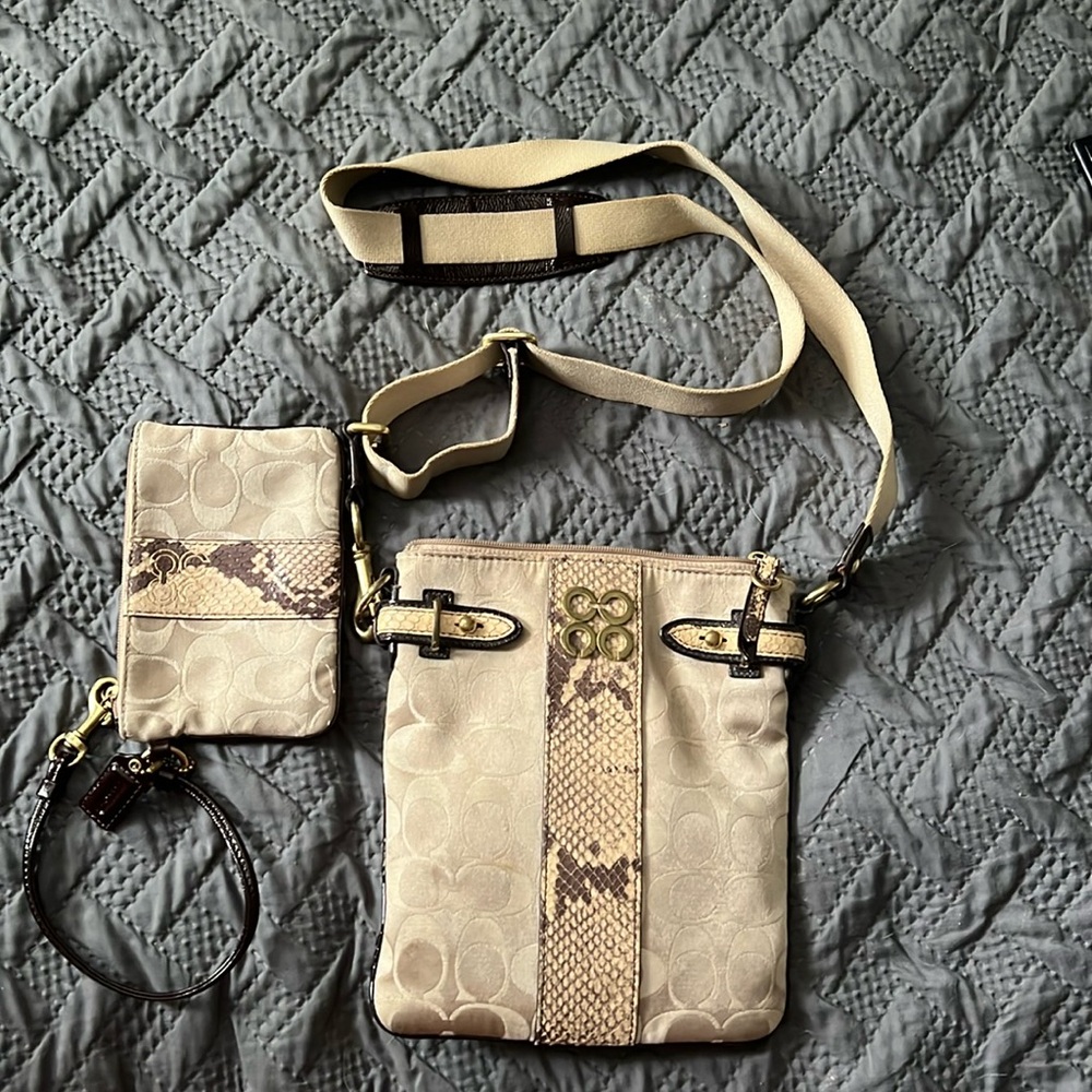 Coach Python Slingback and wristlet